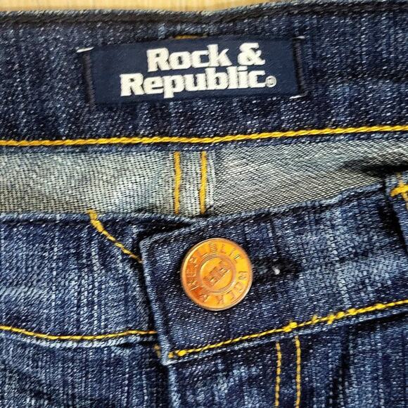 Rock & Republic Jeans in Color Dark Trick Size 26 Flare Leg - Picture 7 of 8